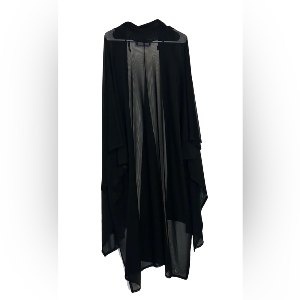 Black Sheer Long Cardigan - Picture 3 of 3